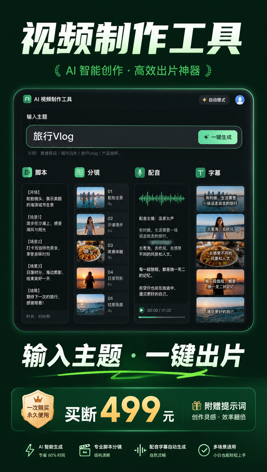 视频制作产品功能